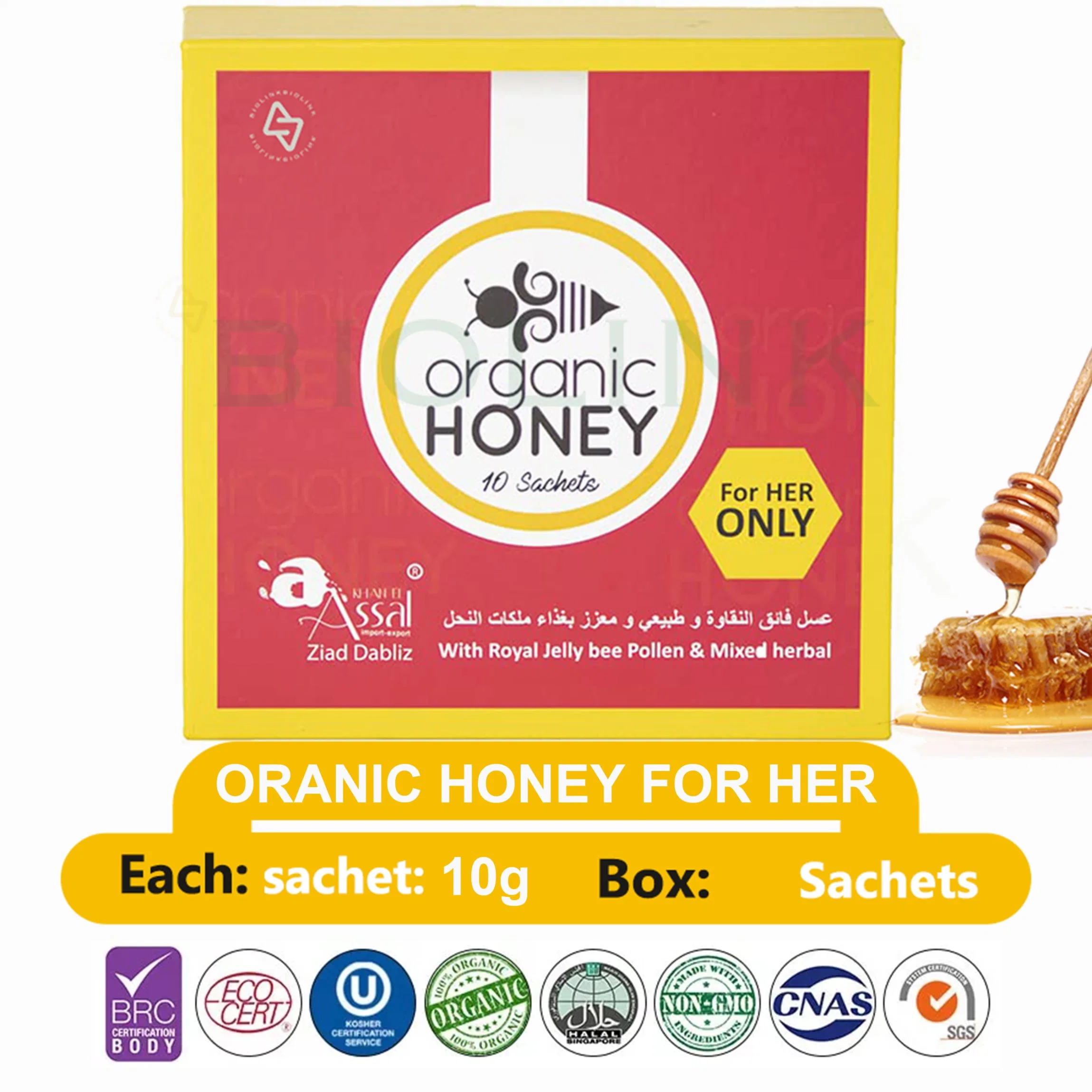 100% Satisfaction Guaranteed Sexual Organic Honey for Her Sweet & Premium Taste Honey 10 Sachets-10g