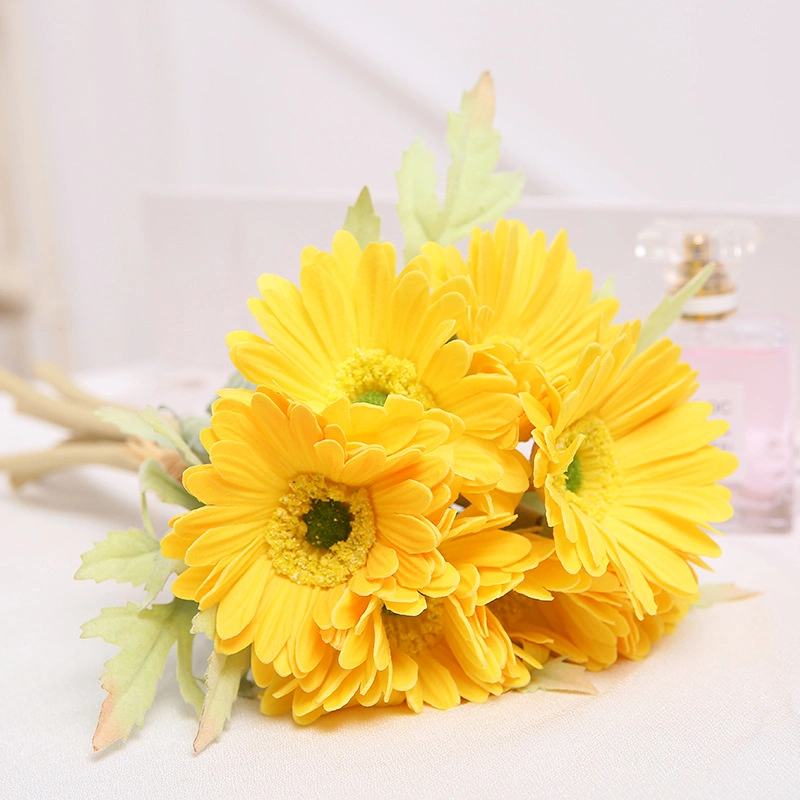 Wedding Deco Bridal Artificial Silk Real Touch African Daisy Gerbera Bundle