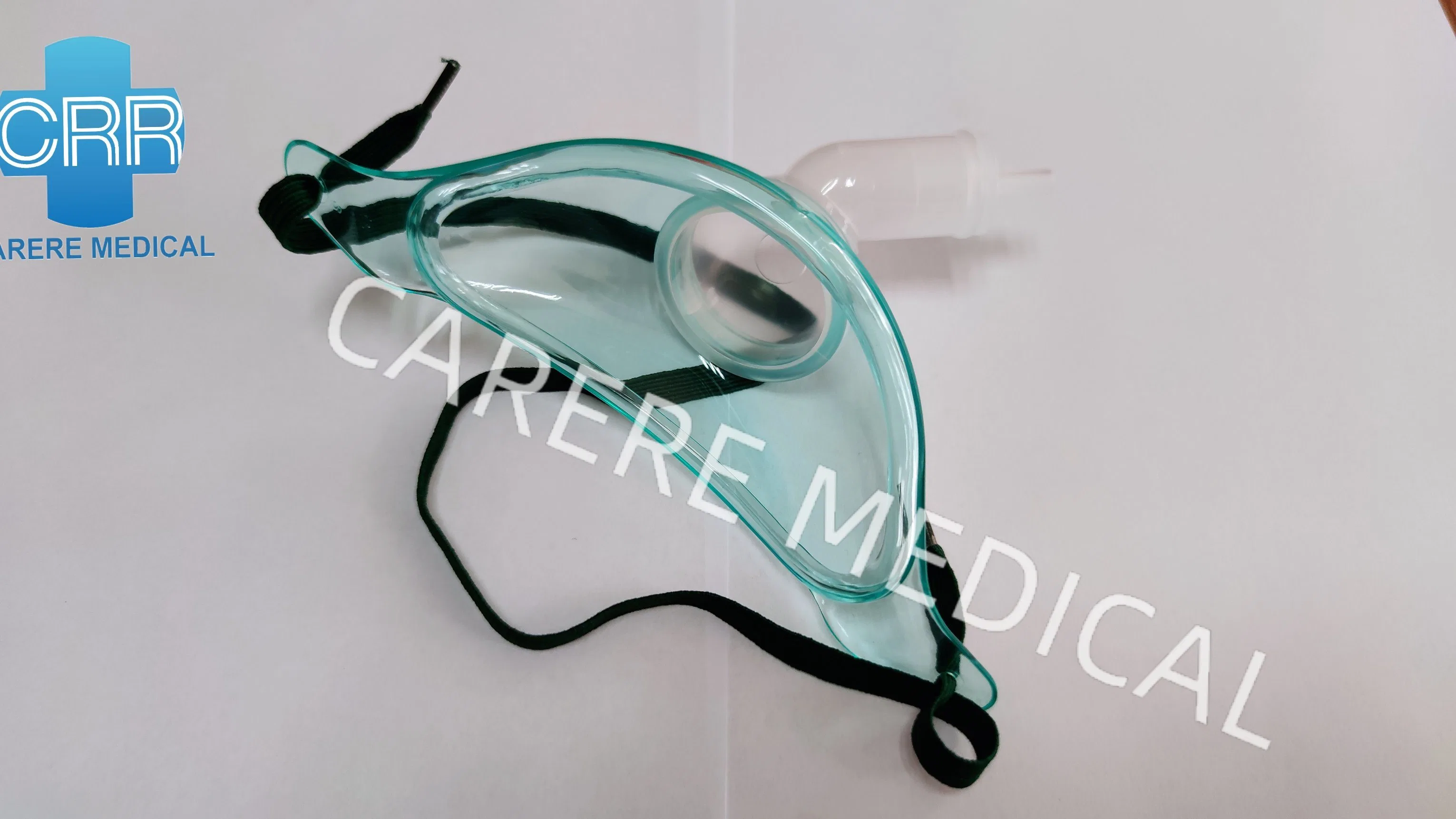 Factory Price Medical PVC Material Disposable Anesthestic Mask Trach Mask Oxygen Masks with Tubing Have Full Sizes with CE ISO