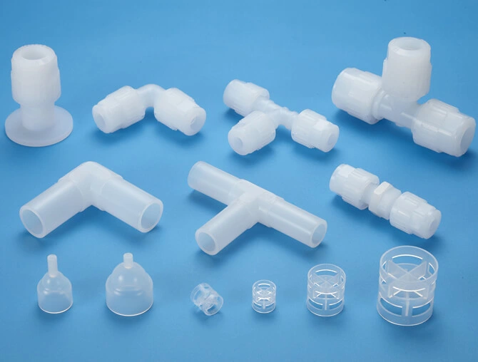 PFA/PVDF/PTFE Valves & Fittings for Fluid Handling Solutions Moulded Plastic and Molding Service