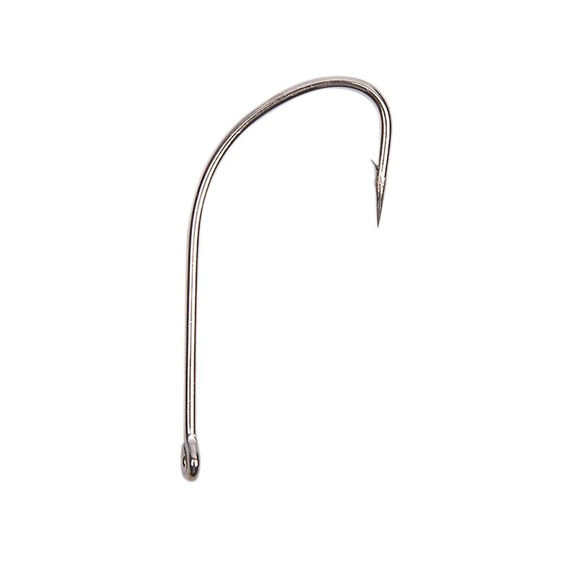 High Carbon Steel White Nickel Plated Fly Tying Fishing Hooks for Saltwater
