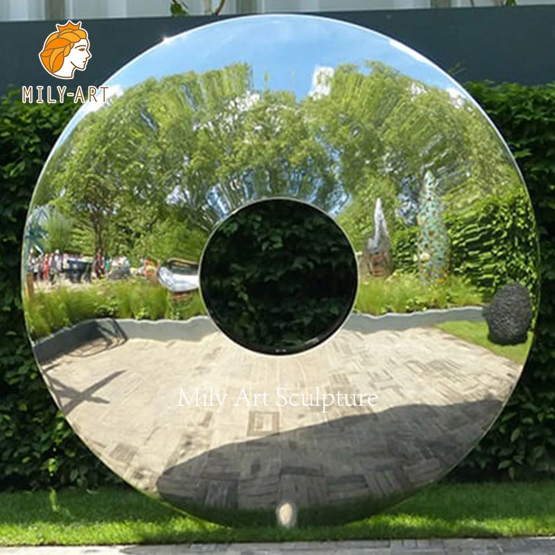 High Quality Factory Direct Sale Custom Round Circle Mirror Stainless Steel Sculpture