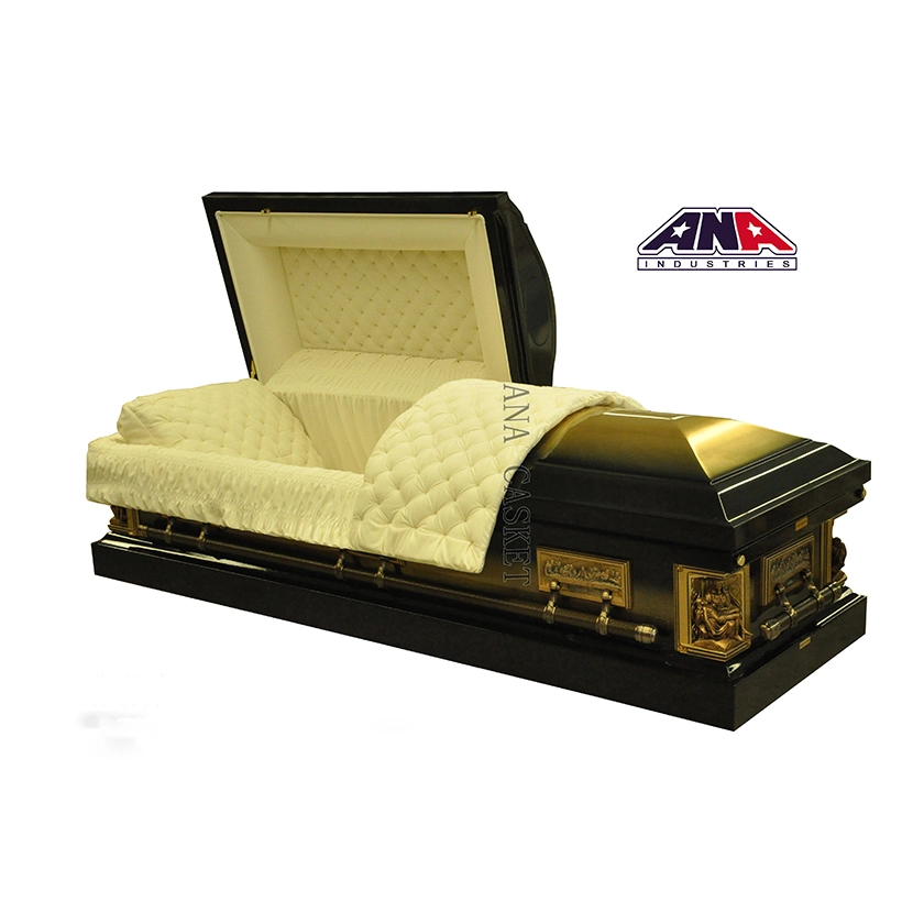 Ana chinois Fournitures Funéraires American Style Coffin solide coffret en bronze