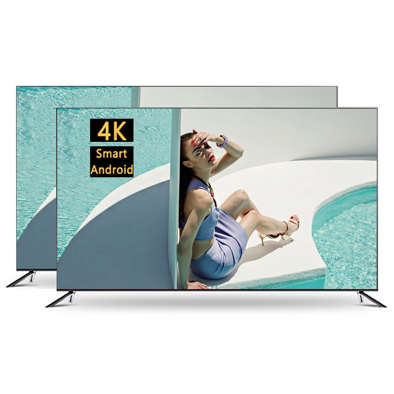 Home TV Hotel TV 55 Inch 4K Ultra HD Design LED TV with Digital System Smart TV Android 9.0