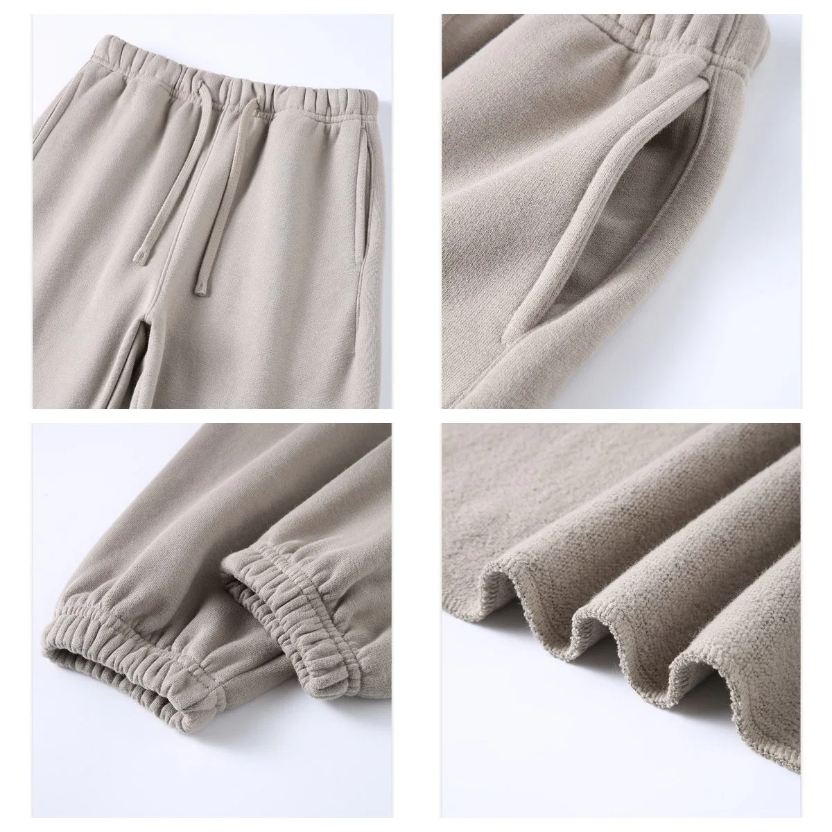 Clothing Manufacturers Custom Logo Children High quality/High cost performance  365GSM Blank Plain Fleece Cotton Girls Boys Casual Stacked Sweat Pants Kids Trousers