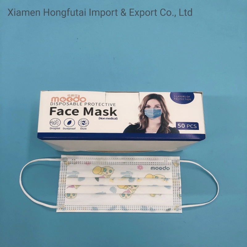 Mayorista/Proveedor de fábrica Surgcal Medcal Personalizado 3 capas de máscara facial, mascarilla facial de polvo/Meltblown Nonwoven desechables/TNT/respirador de protección de la máscara de seguridad de la boca