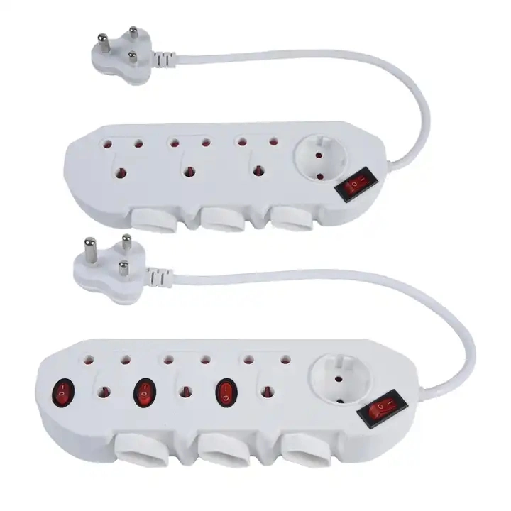 New South Africa 5 Way Extension Socket Power Strip 5 Outlets