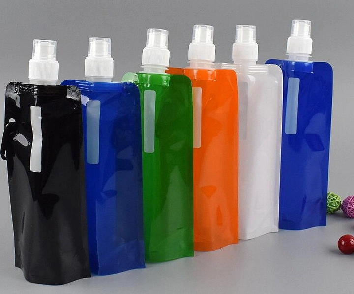 Customized BPA Free, FDA Food Grade/MSDS and Cheap Foldable PE Water Bottle Bag, Promotional Spout Pouch