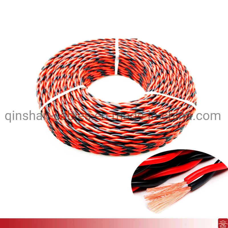 Fire Resistant PVC Insulation 2core Twist Wire 0.5mm 0.75mm 1.0mm 1.5mm 2.5mm 4.0mm Copper Electric Cable with Malaysia Ms Standard Sirim Certificate