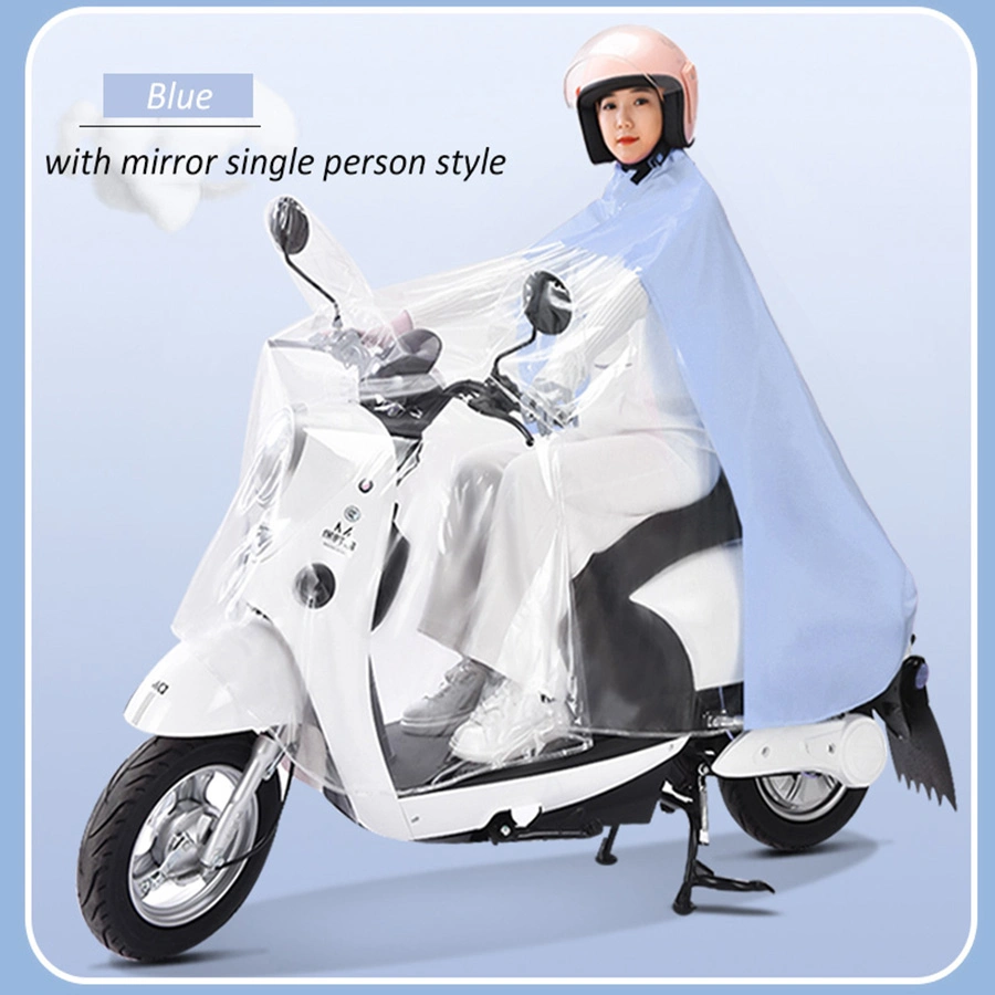 Plus size electric vehicle poncho double print character foot cover outdoor adult pvc motorcycle raincoat