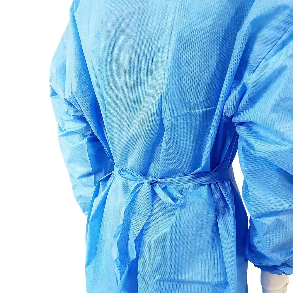 Disposable Blue SMS Nonwoven Nurse Doctor Uniform