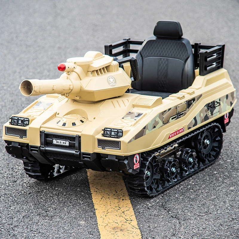 The New Tank Children's Electric Car Can Sit on The Human Toy Car Track Reversing off-Road Baby Electric Car