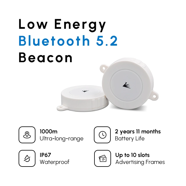 Feasycom Ultra-Long-Range 1000m Iot Wireless Uwb Tag Silicon Labs Efr32bg21 Miniature Bluetooth BLE Beacon