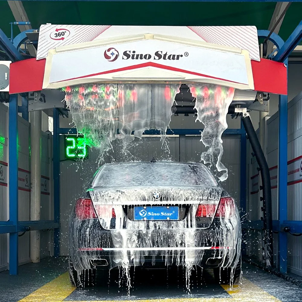 Machine de lavage de voiture entièrement automatique sans contact, système d'équipement de nettoyage sans contact pour véhicules pour atelier automobile/station-service.