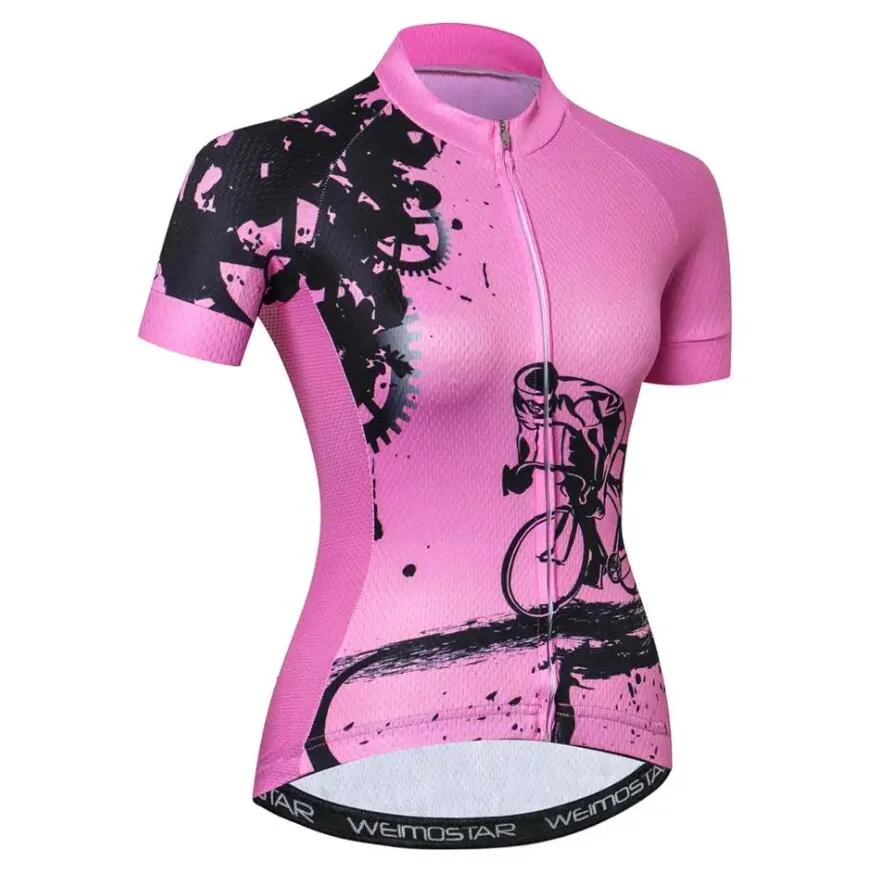 Ladies&prime; Cycling Jerseys, Breathable and Anti-Bacterial Features