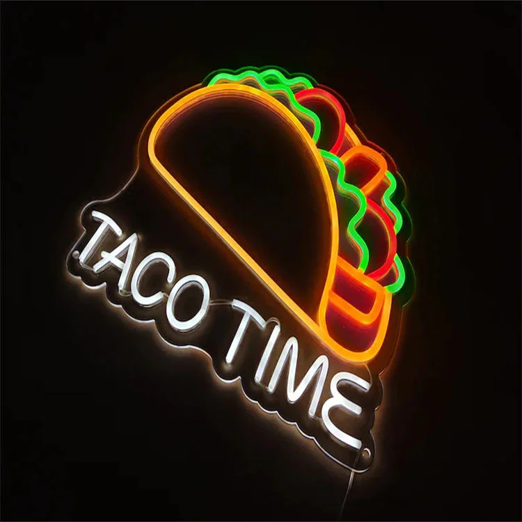 Glodmore2 decoração personalizada parede Tacos LED Bar Open Sign LED Sinal de luzes néon sinal do visor elétrico