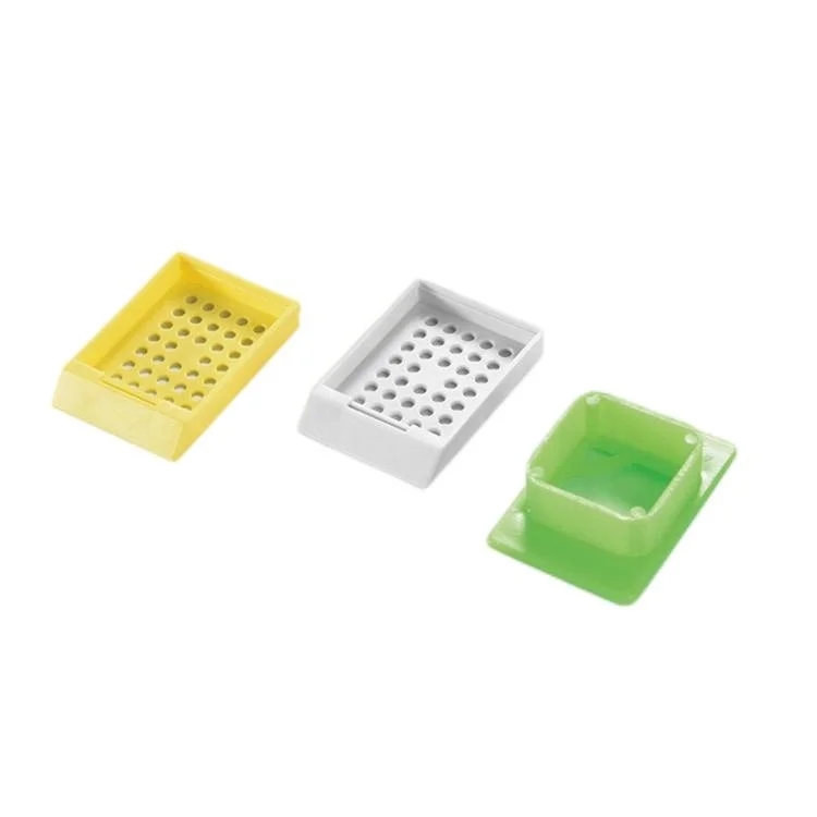 Lab POM Embedding cassette Plasticware Stripe Hole Embedding avec couvercle