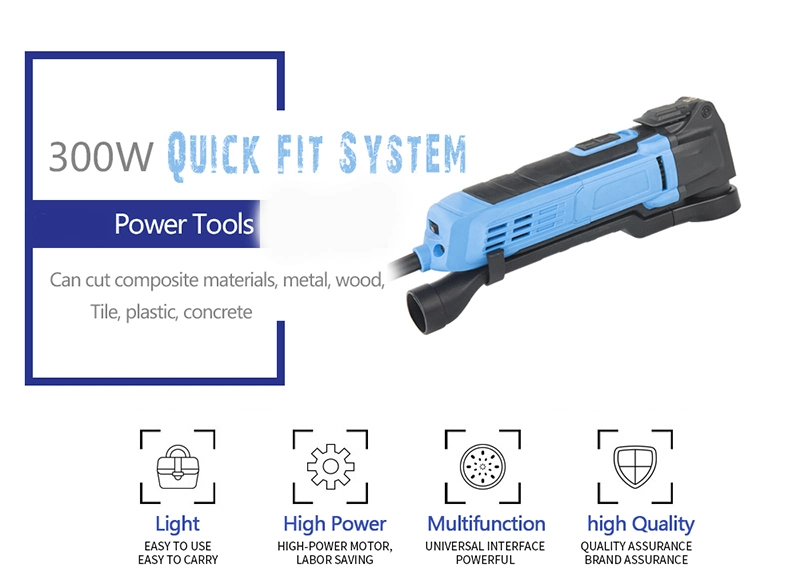 300W 37PCS Electric Saw Multi Kit Oscillating Tool with Quick Release Function