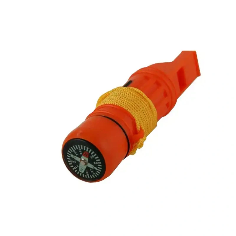 6 in 1 Green Survival Plastic Electric Whistle with Compass