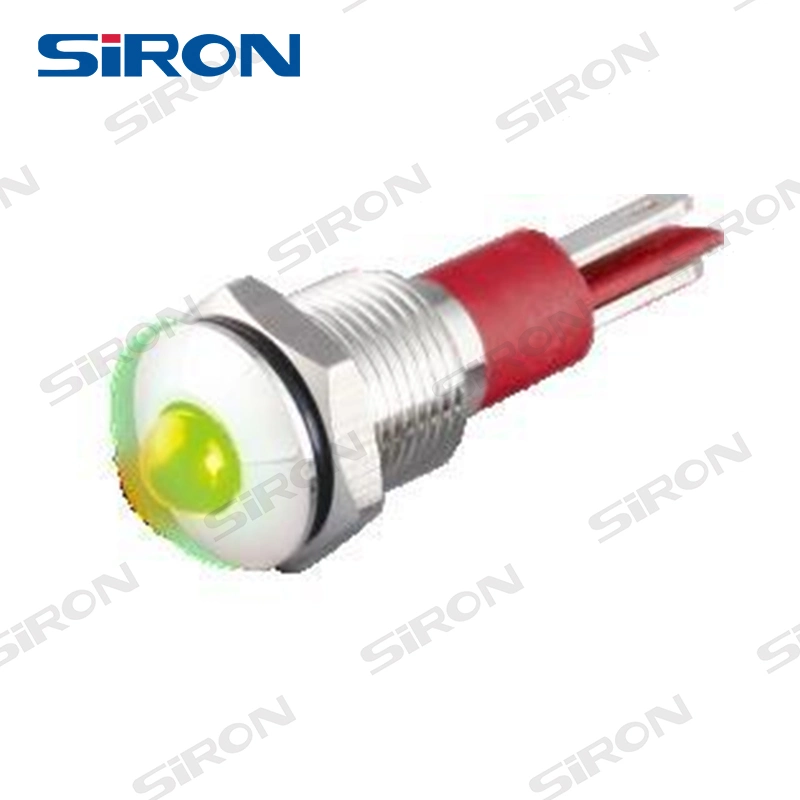 Lámpara indicadora de coche impermeable LED SIRON 12mm Acero inoxidable metálico Mini Luz indicadora