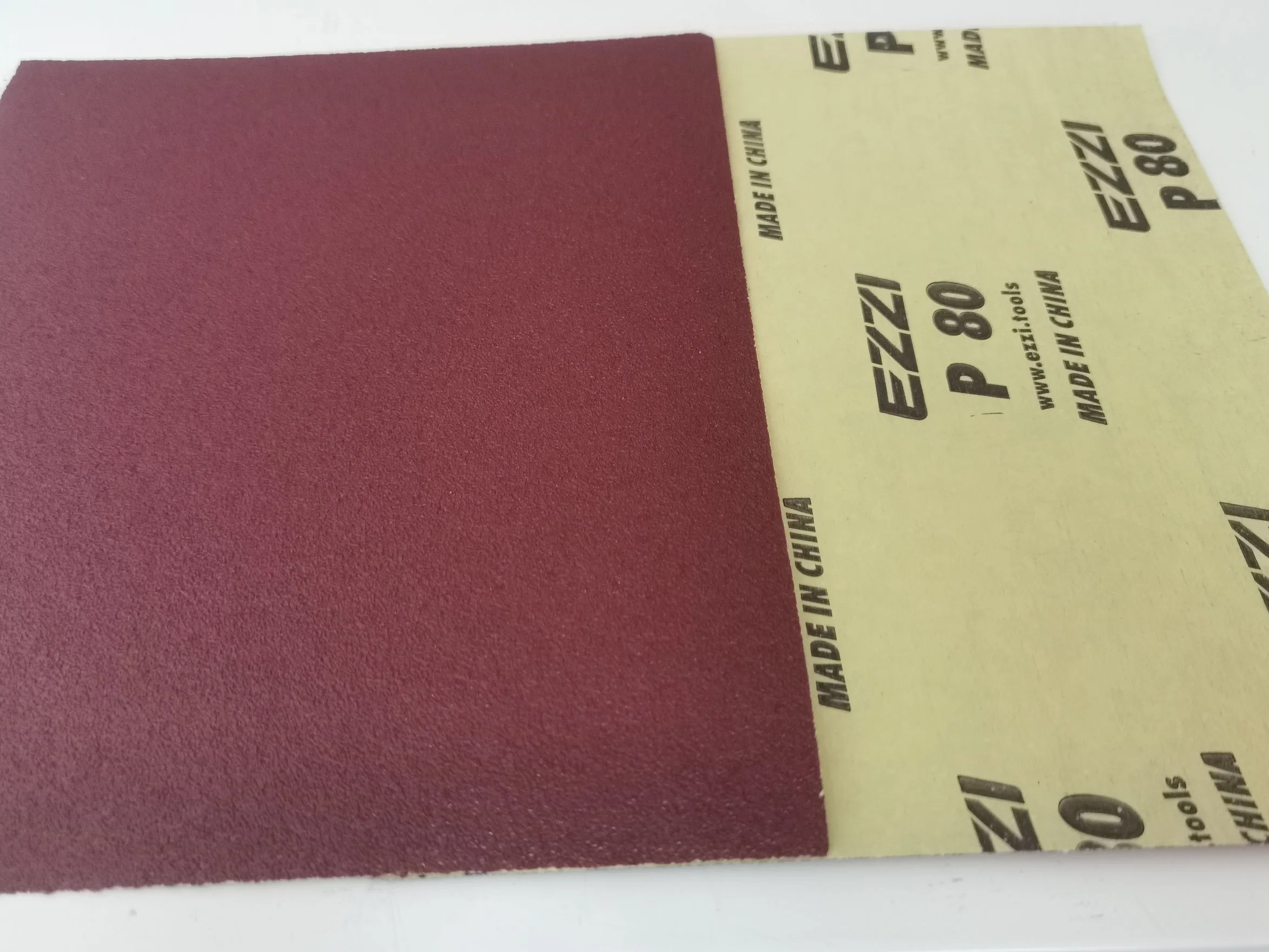 230*280mm Feuille de papier abrasif imperméable rouge - Feuilles de papier de verre avec support en latex jaune