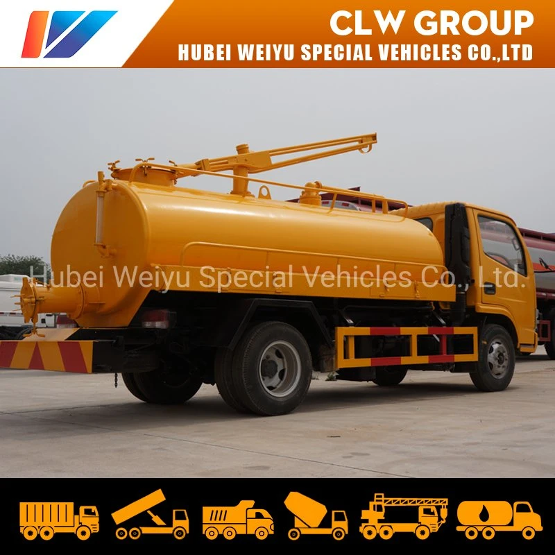 Dongfeng 4X2 8000liters Vacuum Sewage Suction Tank Trucks Septic Tank Trucks for Sale