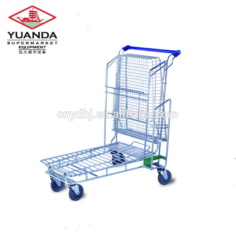 Factory Price Galvanized Shopping Cart Promotion Basket Supermarket Shop Trolley