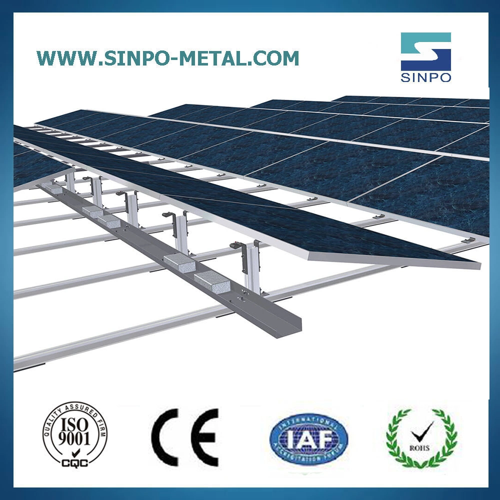 Sistema PV Panel solar Soporte de montaje de techo plano