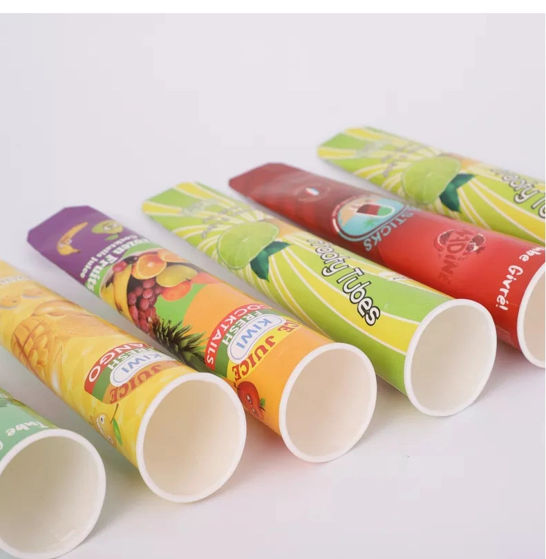 45ml 70ml 90ml 100ml 120ml Disposable Aluminium Foil Alcohol Prevent Ice Cream Paper Popsicle Customized Design Calippo Tube