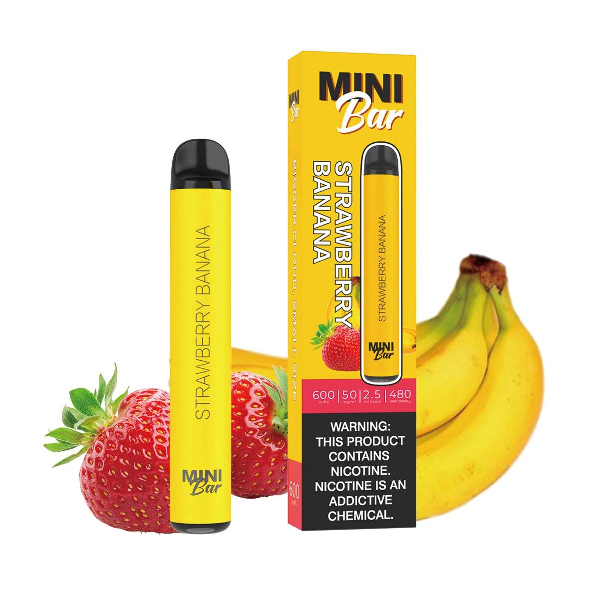 La meilleure qualité Vape Mini-bar 2.5ml Ejuice jetables jetables Vape 600bouffées d'E-cigarettes