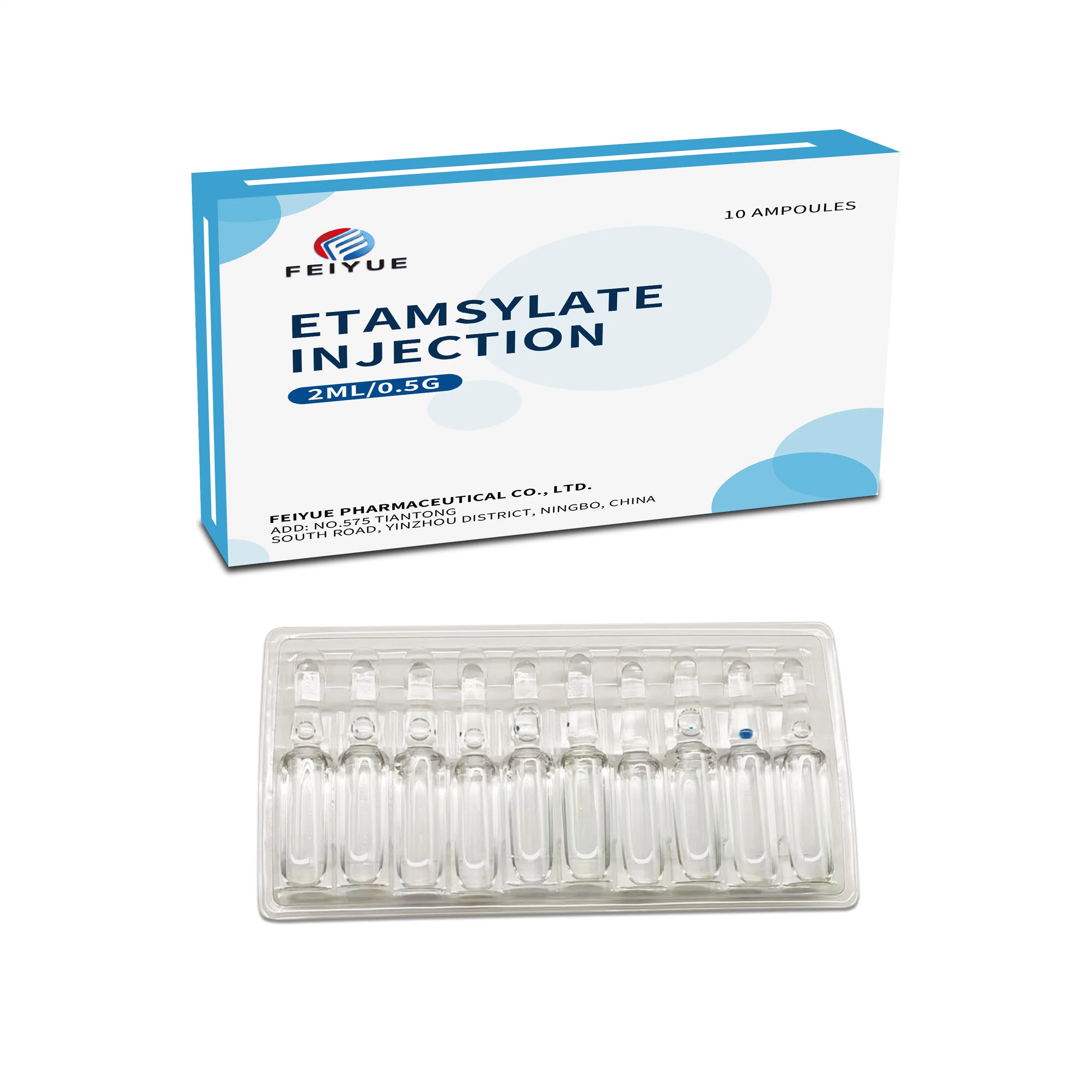 Inyección de etamsylate de alta calidad GMP 2ml: 0,5g