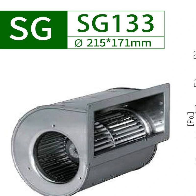 215mm DC/EC adelante curva sin escobillas Ventilador de refrigeración Sg133he2 Industrial centrífugo Ventilador de escape