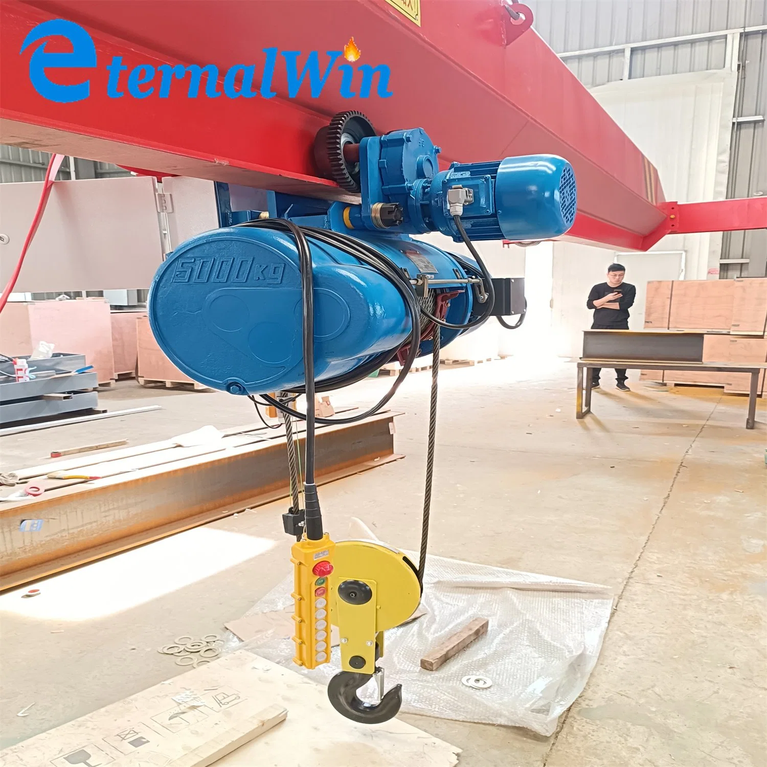 China Manufacturer 380V 1-100t Low Headroom Electric Cable Wire Rope Hoist