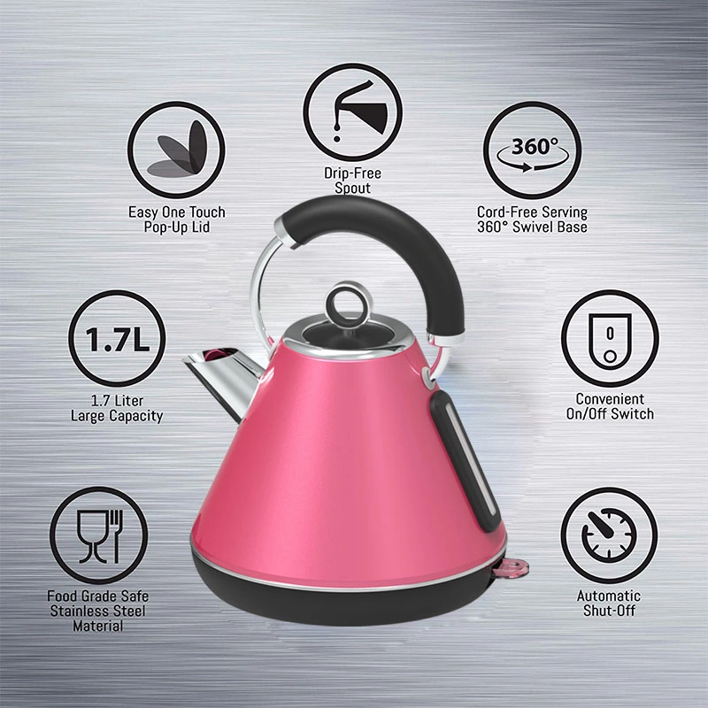 Thicken The Handle Classic Pour Over Coffee Kettle China Milk Kettle 1.8L Stainless Steel Kettle Temperature Control Whistling Tea