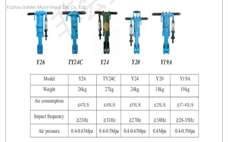 Y018 Hand-Hold Rock Drill/Air Leg