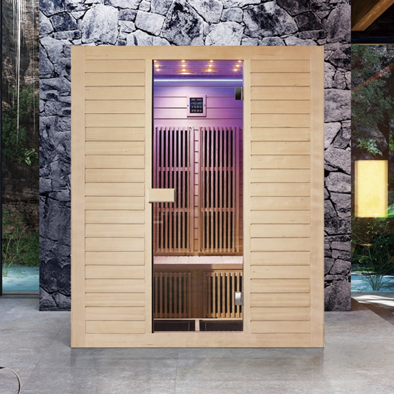 Vente en gros de la traditionnelle salle de sauna à vapeur sèche en bois d'intérieur solide Sauna