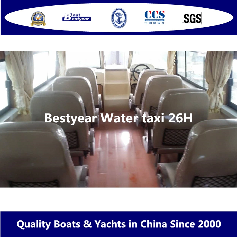 Bestyear 6m Fiberglass Watertaxi Sightseeing Boat for 10-12 Passengers