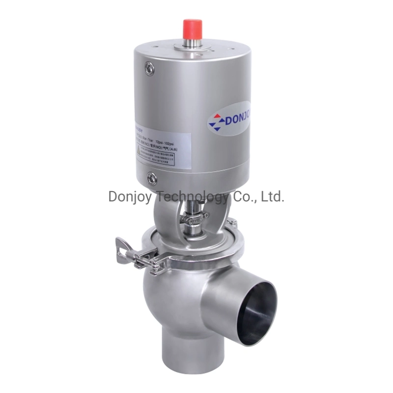FDA Stainless Steel Divert Seat Valve with Stainless Steel Actuator