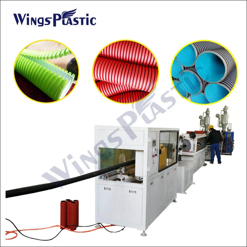 CE Certificated HDPE PVC Duct Double Wall Corrugated Ventilation Pipe Making Machine/Extrusion Production Line