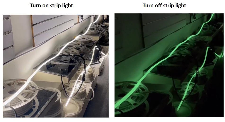 Simple Self Glow Safelight of LED Strip with Linkable Design for Construction Site Lighting