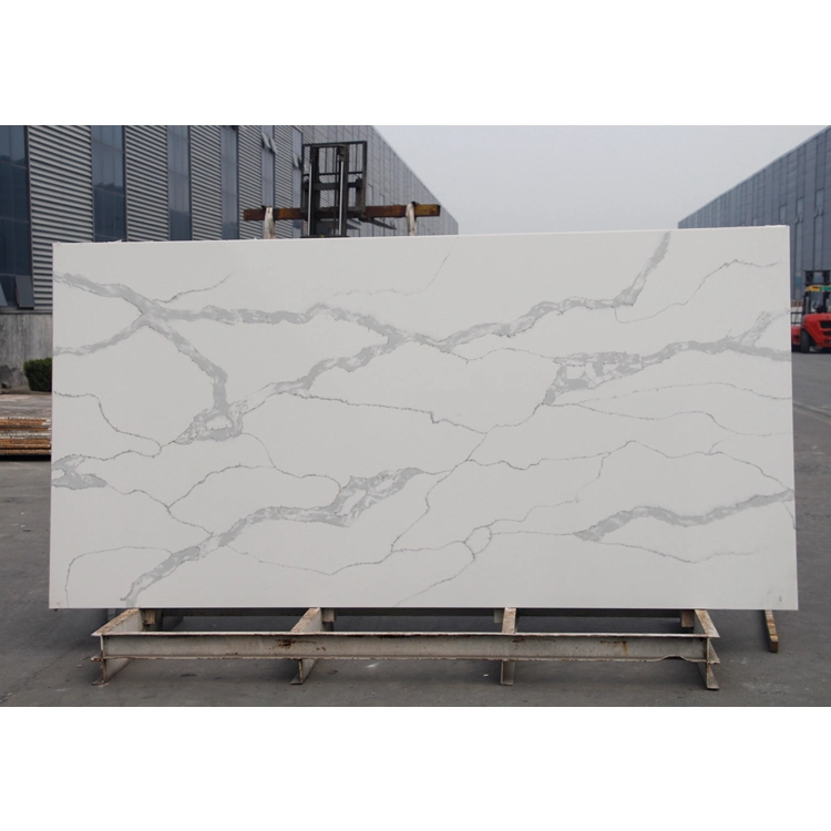 Frost Waterfall Quartz Table Counter Top Slab Quartz Stone for Kitchen Bath Vanity Countertop