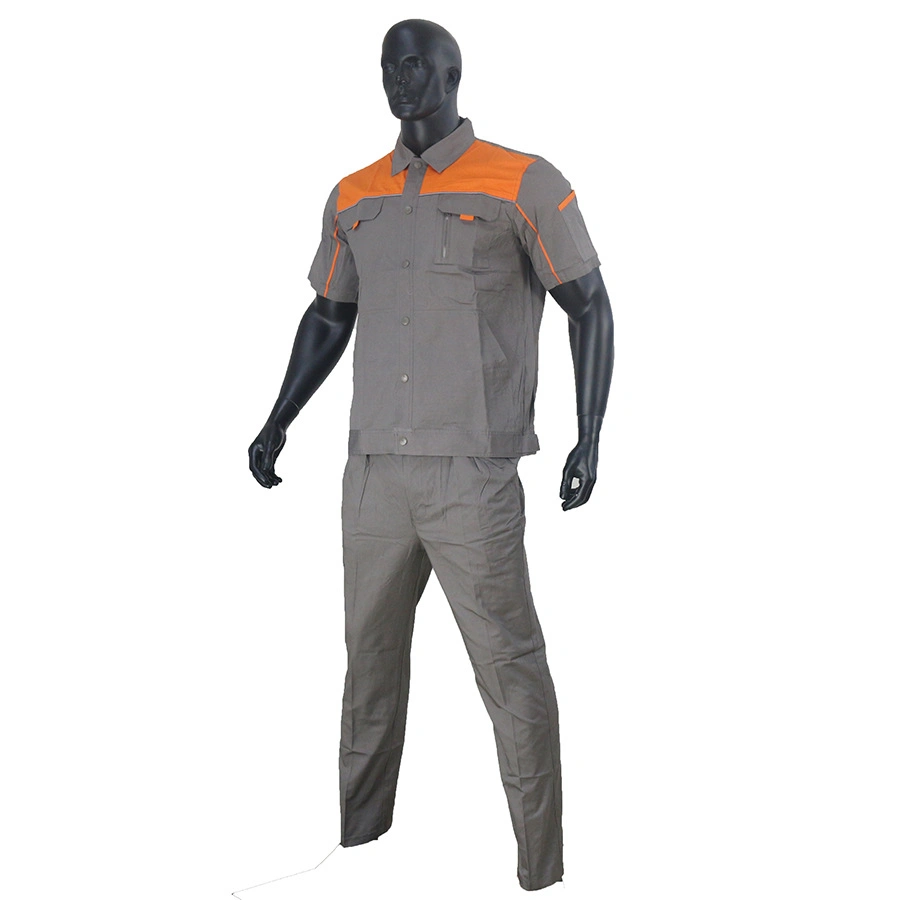 Protección industrial de poliéster algodón traje de trabajo mecánico de color azul uniforme Ropa de trabajo