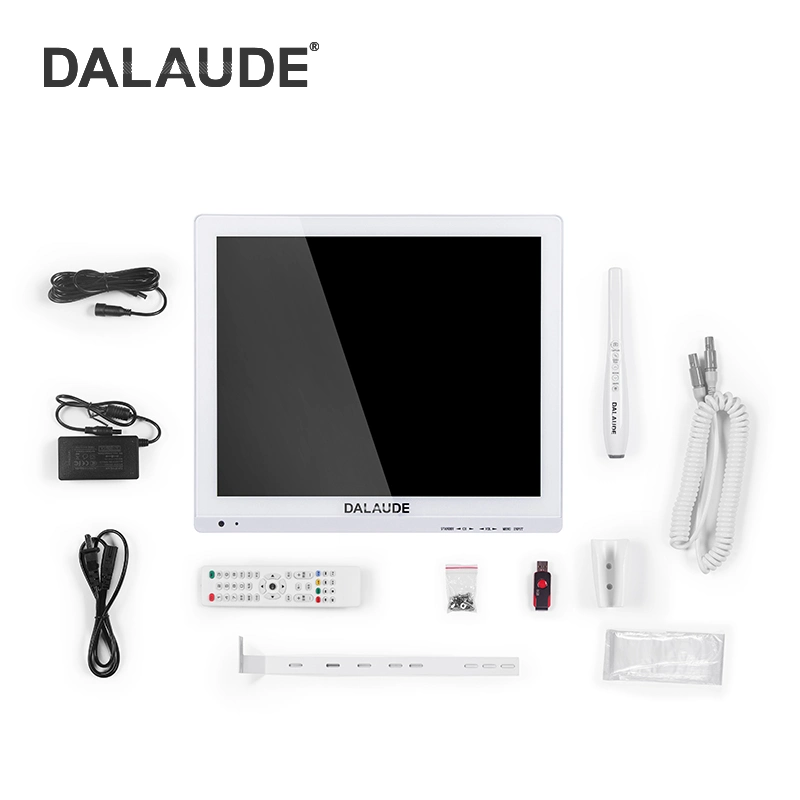 HD de 10 MP con 17 pulgadas de cristal blindado Dental monitor Visor de Cámara digital Cámara Intraoral Cámara oral con Multimedia y conexión inalámbrica a la cámara con una memoria USB