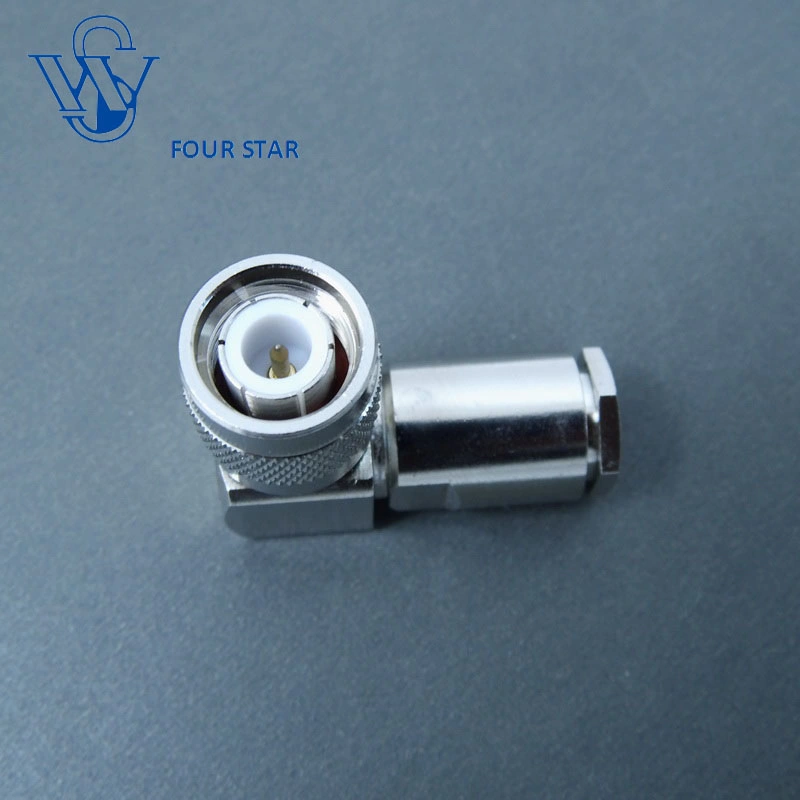 Antenna Wire Electrical Waterproof RF Coaxial LMR300 5D-Fb Cable Male Right Angle Clamp TNC Plug Connector Terminals