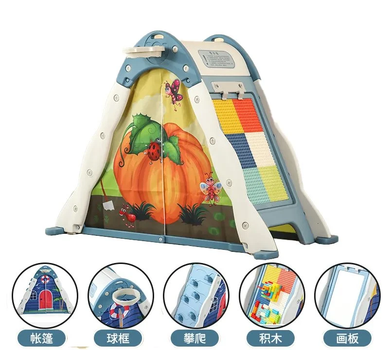 5 in 1 Multifunctional Tent Kids Indoor Playhouse Playground Toys with Climbing Wall