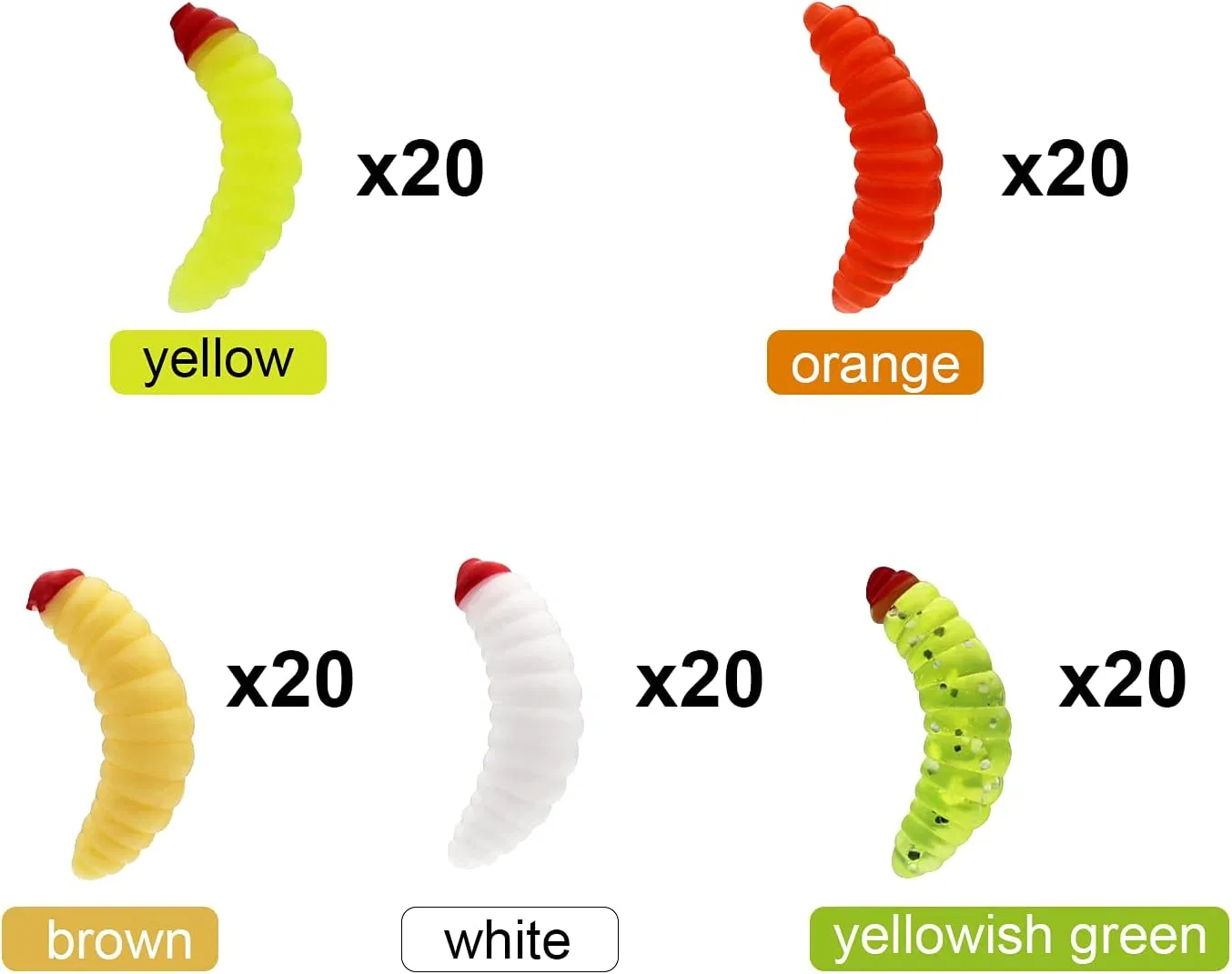 Proper Size to Use: Our Plastic Worms for Bass Fishing Come in a Size of About 0.79 Inch/ 2 Cm, and Can Be Stretched to a Size of About 0.94 Inch/ 2.4 Cm,