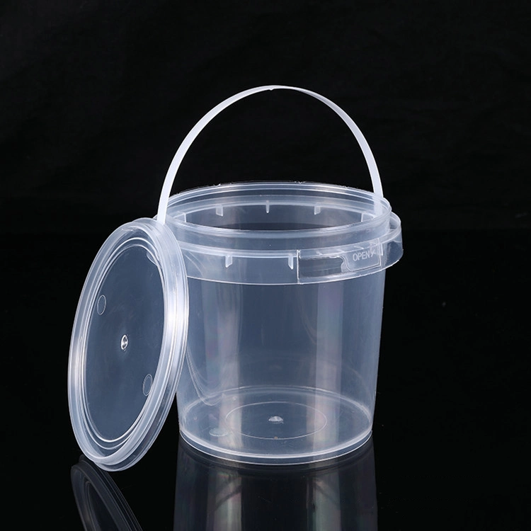 Seau en plastique de 0,3--5l épaississement couvercle fermé portable tambour en plastique