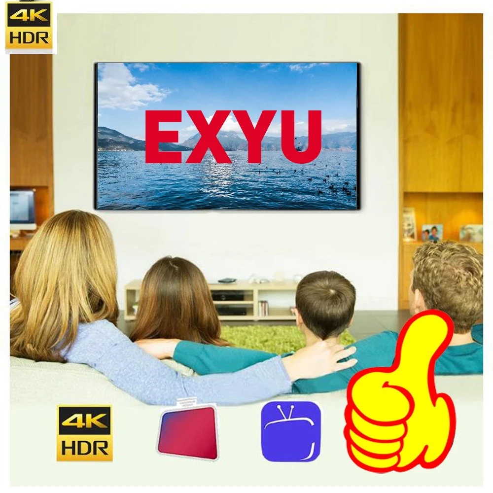 Exyu IPTV m3u servidor de suscripción más inteligente Soporte 4K HD Video Rumanía Grecia Portugal Reino Unido Latin Android TV Box Full HD Lista de canales de Arabic Europe UK