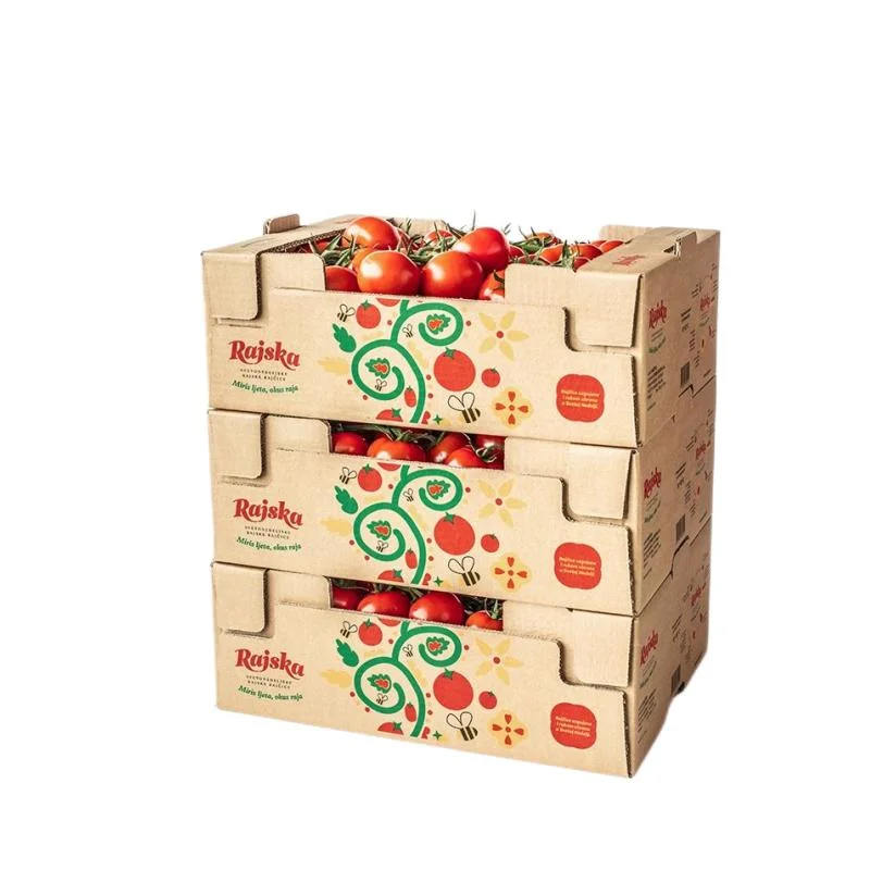 Fuerte personalizados envases de papel caja de cartón corrugado de frutas