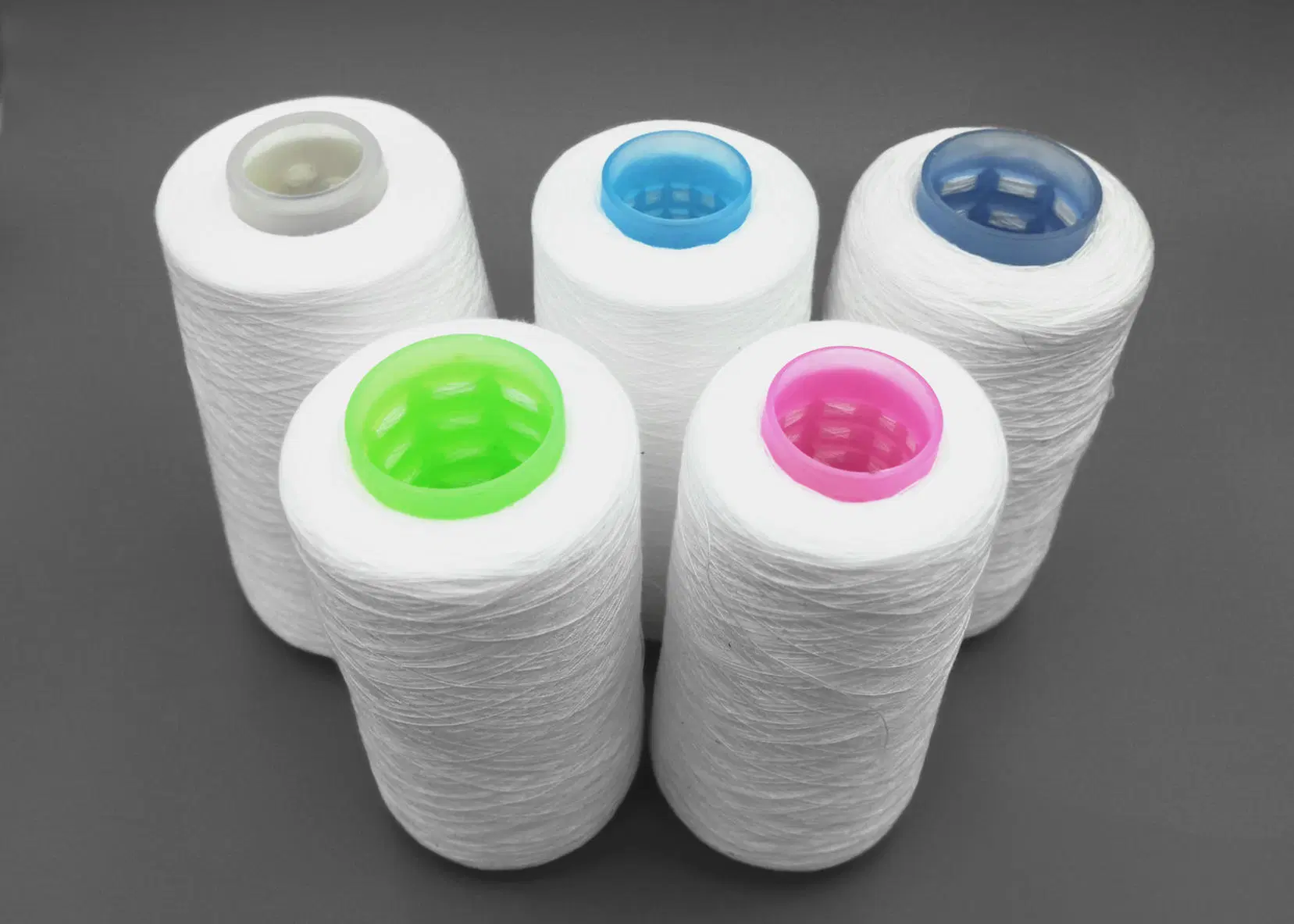 20/2 22/2 20/3 30/2 40/2 42/2 45/2 50/2 60/2 60/3 100pct Spun Polyester Yarn Raw White Polyester Yarn for Sewing Thread